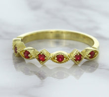 Load image into Gallery viewer, 0.20ctw Ruby Alternating Marquise Ring in 14K Yellow Gold