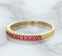 Load image into Gallery viewer, 0.35ctw Round Pink Sapphire Ring in 18K Rose Gold
