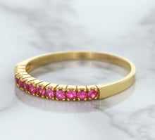 Load image into Gallery viewer, 0.35ctw Round Pink Sapphire Ring in 18K Rose Gold
