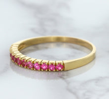 Load image into Gallery viewer, 0.35ctw Round Pink Sapphire Ring in 18K Rose Gold