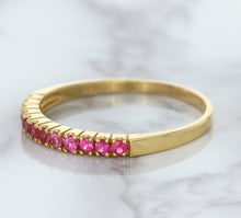 Load image into Gallery viewer, 0.35ctw Round Pink Sapphire Ring in 18K Rose Gold