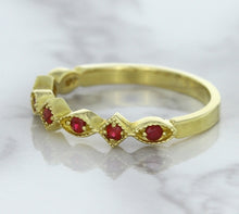 Load image into Gallery viewer, 0.20ctw Ruby Alternating Marquise Ring in 14K Yellow Gold
