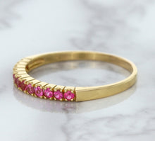 Load image into Gallery viewer, 0.35ctw Round Pink Sapphire Ring in 18K Rose Gold