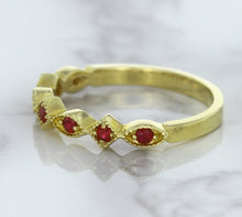 Load image into Gallery viewer, 0.20ctw Ruby Alternating Marquise Ring in 14K Yellow Gold