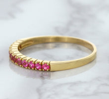 Load image into Gallery viewer, 0.35ctw Round Pink Sapphire Ring in 18K Rose Gold