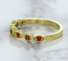 Load image into Gallery viewer, 0.20ctw Ruby Alternating Marquise Ring in 14K Yellow Gold