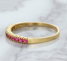 Load image into Gallery viewer, 0.35ctw Round Pink Sapphire Ring in 18K Rose Gold