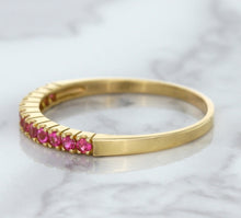 Load image into Gallery viewer, 0.35ctw Round Pink Sapphire Ring in 18K Rose Gold