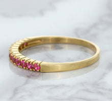 Load image into Gallery viewer, 0.35ctw Round Pink Sapphire Ring in 18K Rose Gold