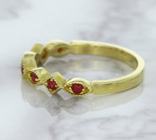 Load image into Gallery viewer, 0.20ctw Ruby Alternating Marquise Ring in 14K Yellow Gold