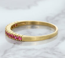 Load image into Gallery viewer, 0.35ctw Round Pink Sapphire Ring in 18K Rose Gold