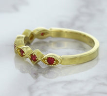 Load image into Gallery viewer, 0.20ctw Ruby Alternating Marquise Ring in 14K Yellow Gold
