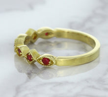 Load image into Gallery viewer, 0.20ctw Ruby Alternating Marquise Ring in 14K Yellow Gold