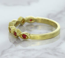 Load image into Gallery viewer, 0.20ctw Ruby Alternating Marquise Ring in 14K Yellow Gold