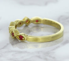 Load image into Gallery viewer, 0.20ctw Ruby Alternating Marquise Ring in 14K Yellow Gold