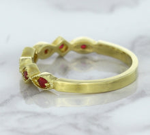 Load image into Gallery viewer, 0.20ctw Ruby Alternating Marquise Ring in 14K Yellow Gold