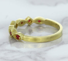 Load image into Gallery viewer, 0.20ctw Ruby Alternating Marquise Ring in 14K Yellow Gold