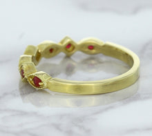 Load image into Gallery viewer, 0.20ctw Ruby Alternating Marquise Ring in 14K Yellow Gold