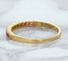 Load image into Gallery viewer, 0.35ctw Round Pink Sapphire Ring in 18K Rose Gold
