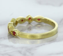 Load image into Gallery viewer, 0.20ctw Ruby Alternating Marquise Ring in 14K Yellow Gold