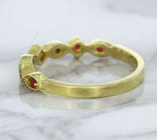 Load image into Gallery viewer, 0.20ctw Ruby Alternating Marquise Ring in 14K Yellow Gold