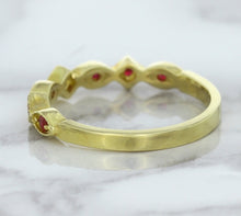 Load image into Gallery viewer, 0.20ctw Ruby Alternating Marquise Ring in 14K Yellow Gold
