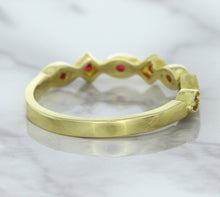 Load image into Gallery viewer, 0.20ctw Ruby Alternating Marquise Ring in 14K Yellow Gold