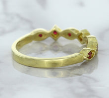 Load image into Gallery viewer, 0.20ctw Ruby Alternating Marquise Ring in 14K Yellow Gold