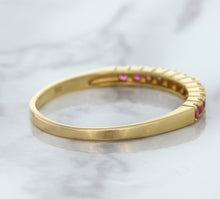 Load image into Gallery viewer, 0.35ctw Round Pink Sapphire Ring in 18K Rose Gold