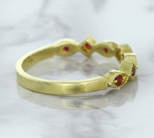 Load image into Gallery viewer, 0.20ctw Ruby Alternating Marquise Ring in 14K Yellow Gold