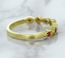 Load image into Gallery viewer, 0.20ctw Ruby Alternating Marquise Ring in 14K Yellow Gold
