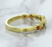 Load image into Gallery viewer, 0.20ctw Ruby Alternating Marquise Ring in 14K Yellow Gold