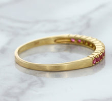 Load image into Gallery viewer, 0.35ctw Round Pink Sapphire Ring in 18K Rose Gold