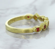 Load image into Gallery viewer, 0.20ctw Ruby Alternating Marquise Ring in 14K Yellow Gold