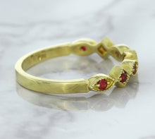 Load image into Gallery viewer, 0.20ctw Ruby Alternating Marquise Ring in 14K Yellow Gold