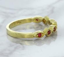 Load image into Gallery viewer, 0.20ctw Ruby Alternating Marquise Ring in 14K Yellow Gold