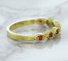 Load image into Gallery viewer, 0.20ctw Ruby Alternating Marquise Ring in 14K Yellow Gold