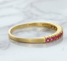Load image into Gallery viewer, 0.35ctw Round Pink Sapphire Ring in 18K Rose Gold