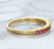 Load image into Gallery viewer, 0.35ctw Round Pink Sapphire Ring in 18K Rose Gold
