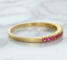 Load image into Gallery viewer, 0.35ctw Round Pink Sapphire Ring in 18K Rose Gold