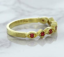 Load image into Gallery viewer, 0.20ctw Ruby Alternating Marquise Ring in 14K Yellow Gold