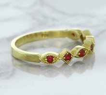 Load image into Gallery viewer, 0.20ctw Ruby Alternating Marquise Ring in 14K Yellow Gold