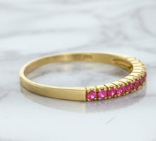 Load image into Gallery viewer, 0.35ctw Round Pink Sapphire Ring in 18K Rose Gold