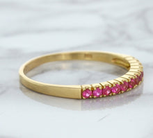 Load image into Gallery viewer, 0.35ctw Round Pink Sapphire Ring in 18K Rose Gold