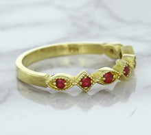 Load image into Gallery viewer, 0.20ctw Ruby Alternating Marquise Ring in 14K Yellow Gold
