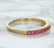 Load image into Gallery viewer, 0.35ctw Round Pink Sapphire Ring in 18K Rose Gold