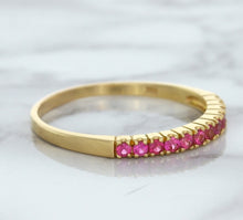 Load image into Gallery viewer, 0.35ctw Round Pink Sapphire Ring in 18K Rose Gold