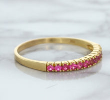 Load image into Gallery viewer, 0.35ctw Round Pink Sapphire Ring in 18K Rose Gold