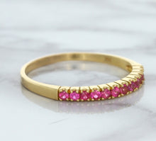 Load image into Gallery viewer, 0.35ctw Round Pink Sapphire Ring in 18K Rose Gold