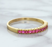 Load image into Gallery viewer, 0.35ctw Round Pink Sapphire Ring in 18K Rose Gold